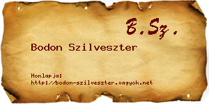 Bodon Szilveszter névjegykártya
